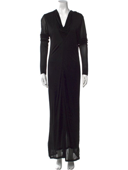 TOTEME Draped V-neck Long Dress