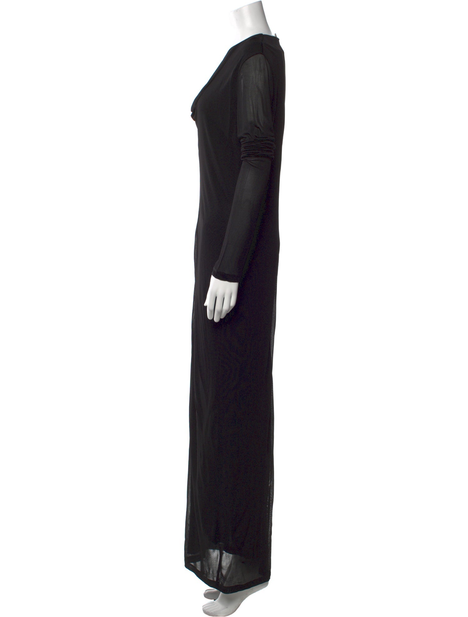 TOTEME Draped V-neck Long Dress