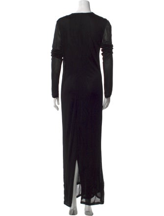 TOTEME Draped V-neck Long Dress