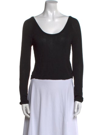 TOTEME Scoop Neck Long Sleeve Top