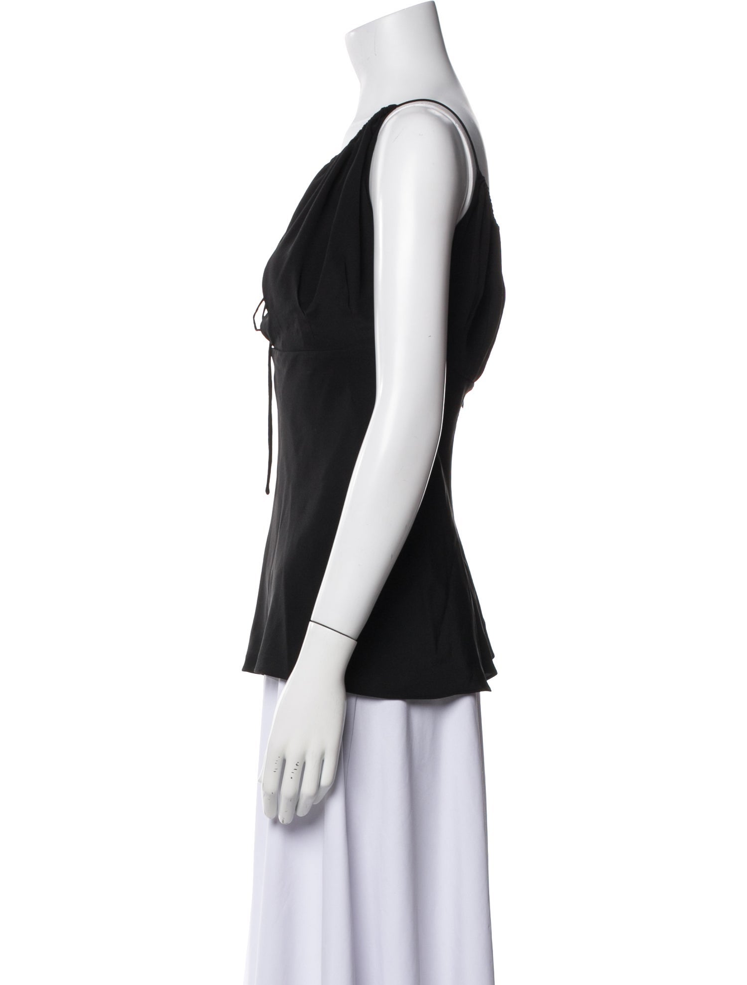 TOTEME Gathered Halterneck Silk Top