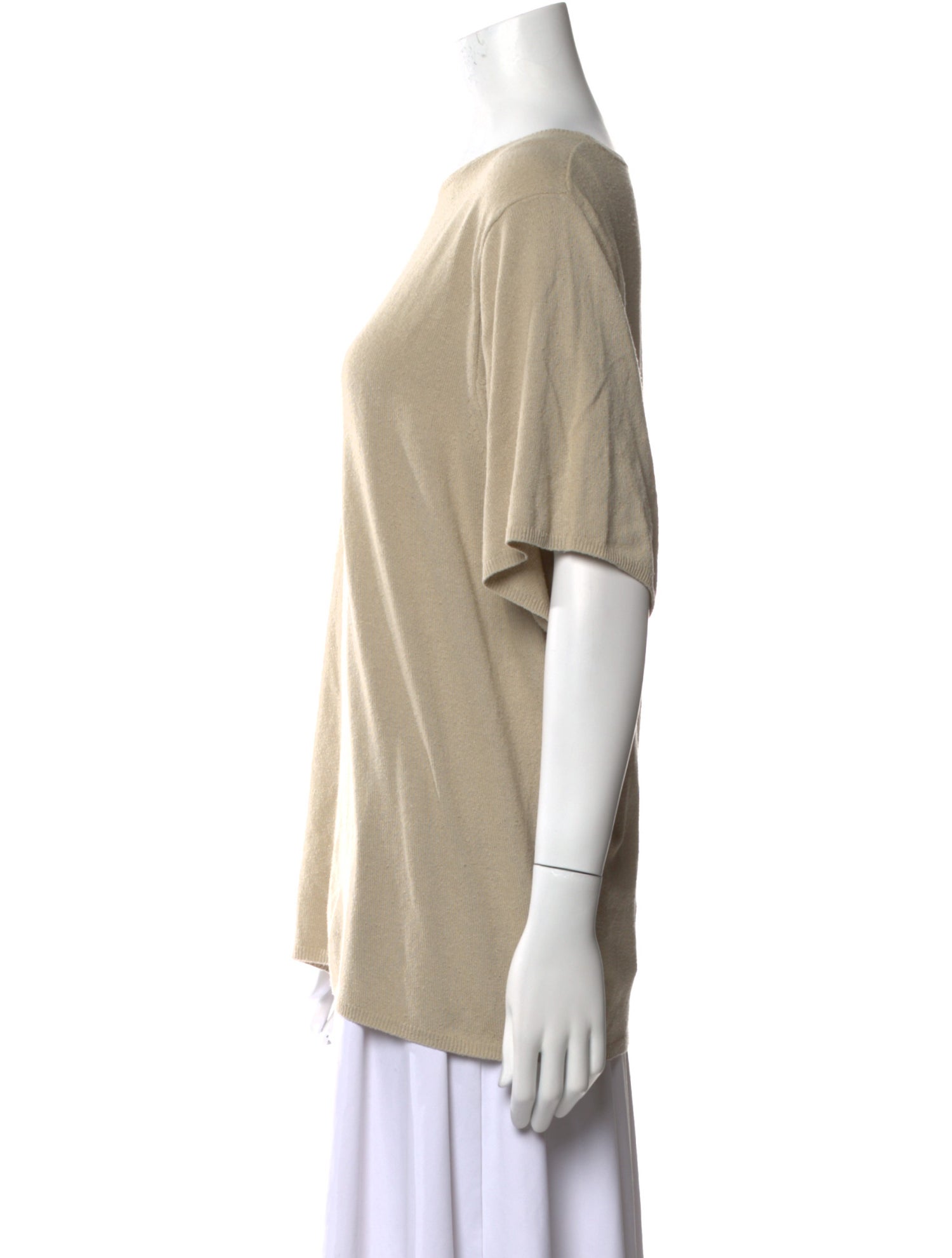 TOTEME Oversized Mulberry Short Sleeve Silk Sweater