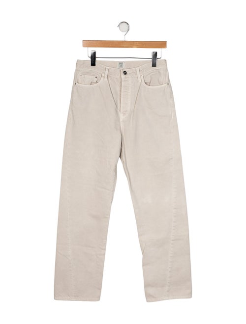 TOTEME Twisted Seam Denim Full Length Wide Leg Jeans