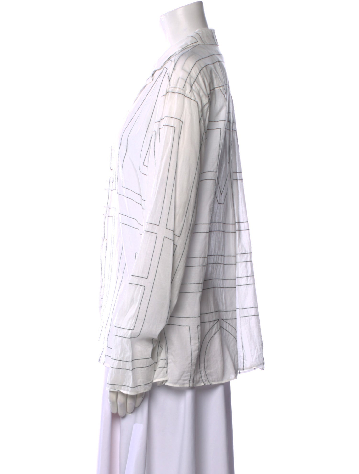 TOTEME Monogram PJ Printed Button-Up Top