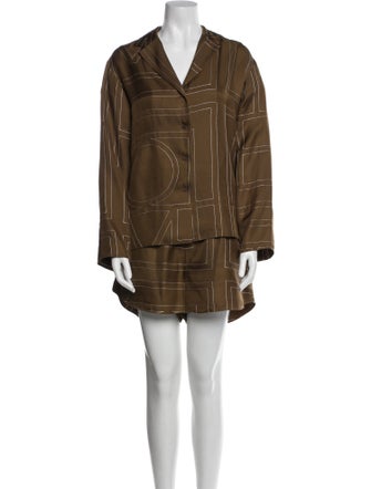 TOTEME Silk Printed Short Set