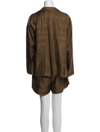 TOTEME Silk Printed Short Set