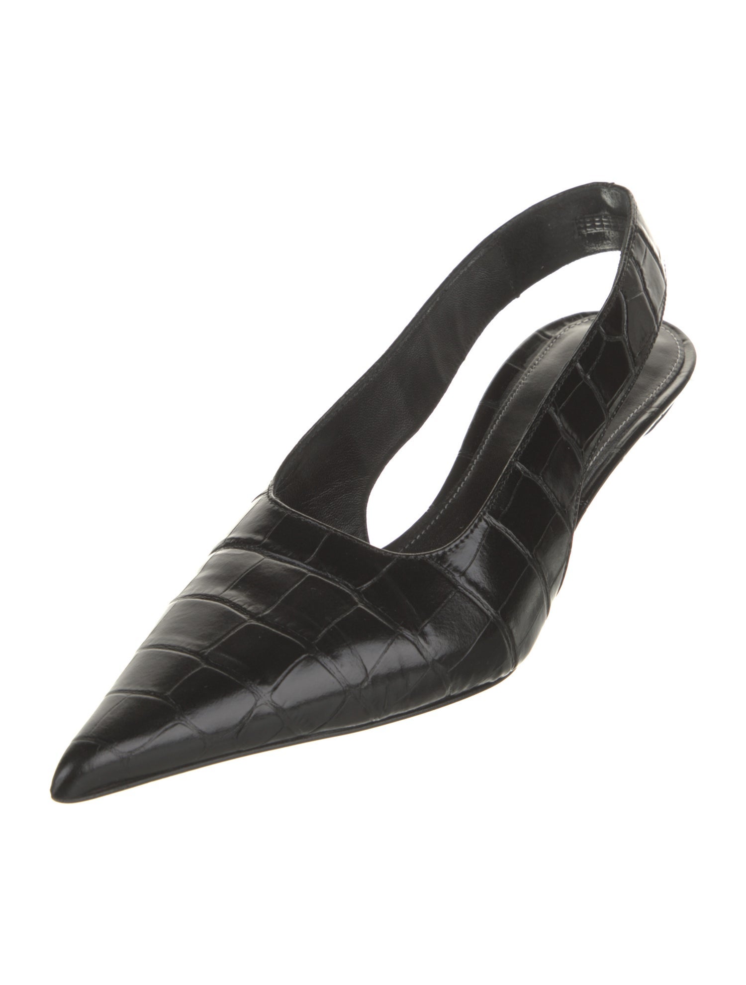 TOTEME Embossed Leather Slingback Pumps