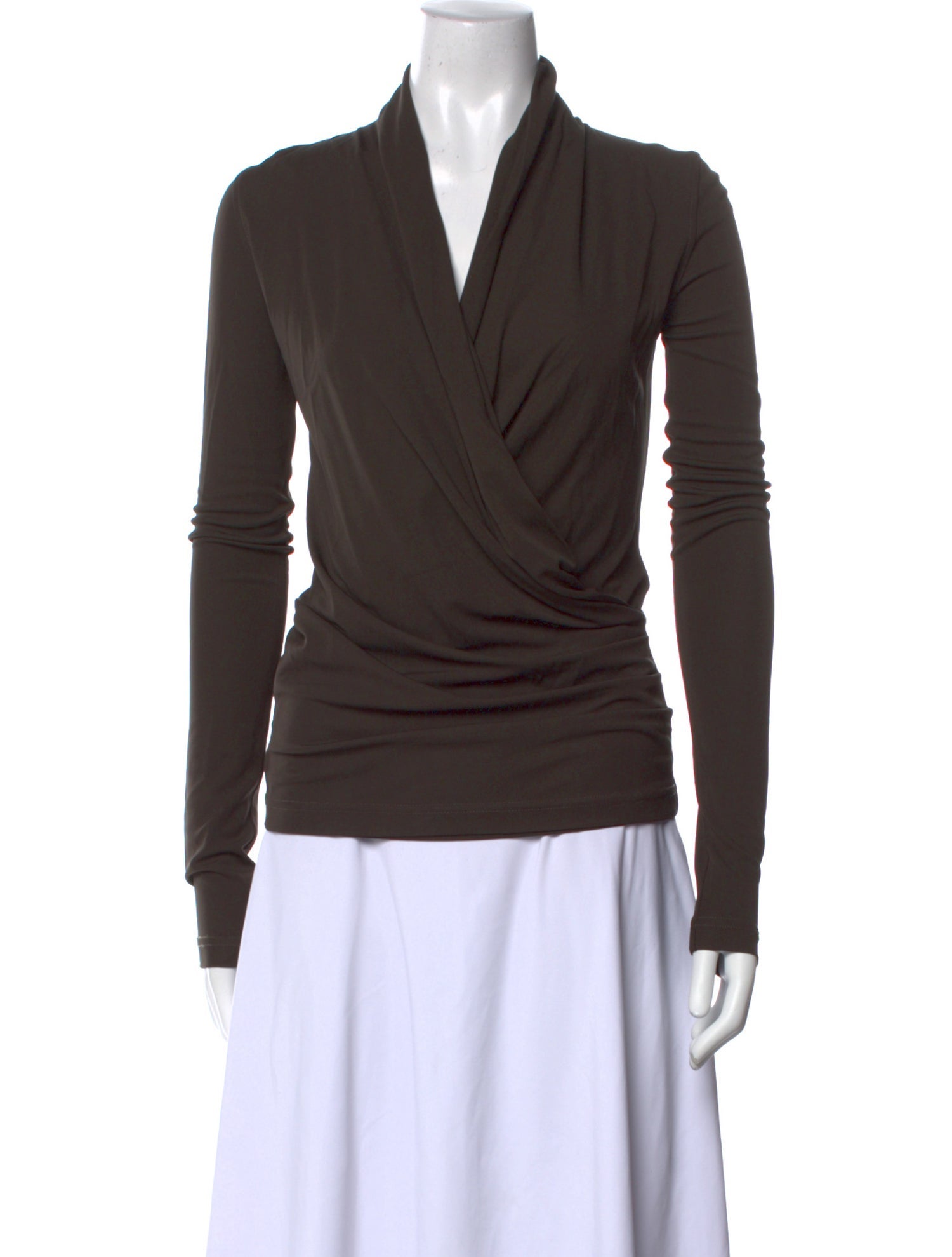 TOTEME Cowl Neck Long Sleeve Top