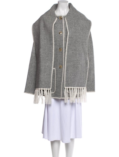 TOTEME Embroidered Scarf Wool Jacket