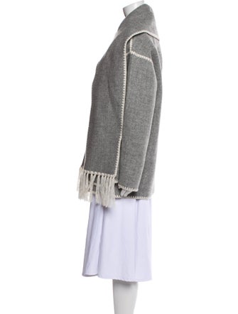 TOTEME Embroidered Scarf Wool Jacket