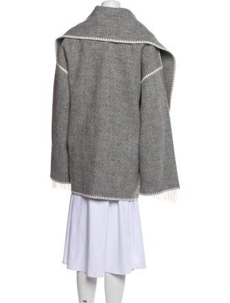 TOTEME Embroidered Scarf Wool Jacket