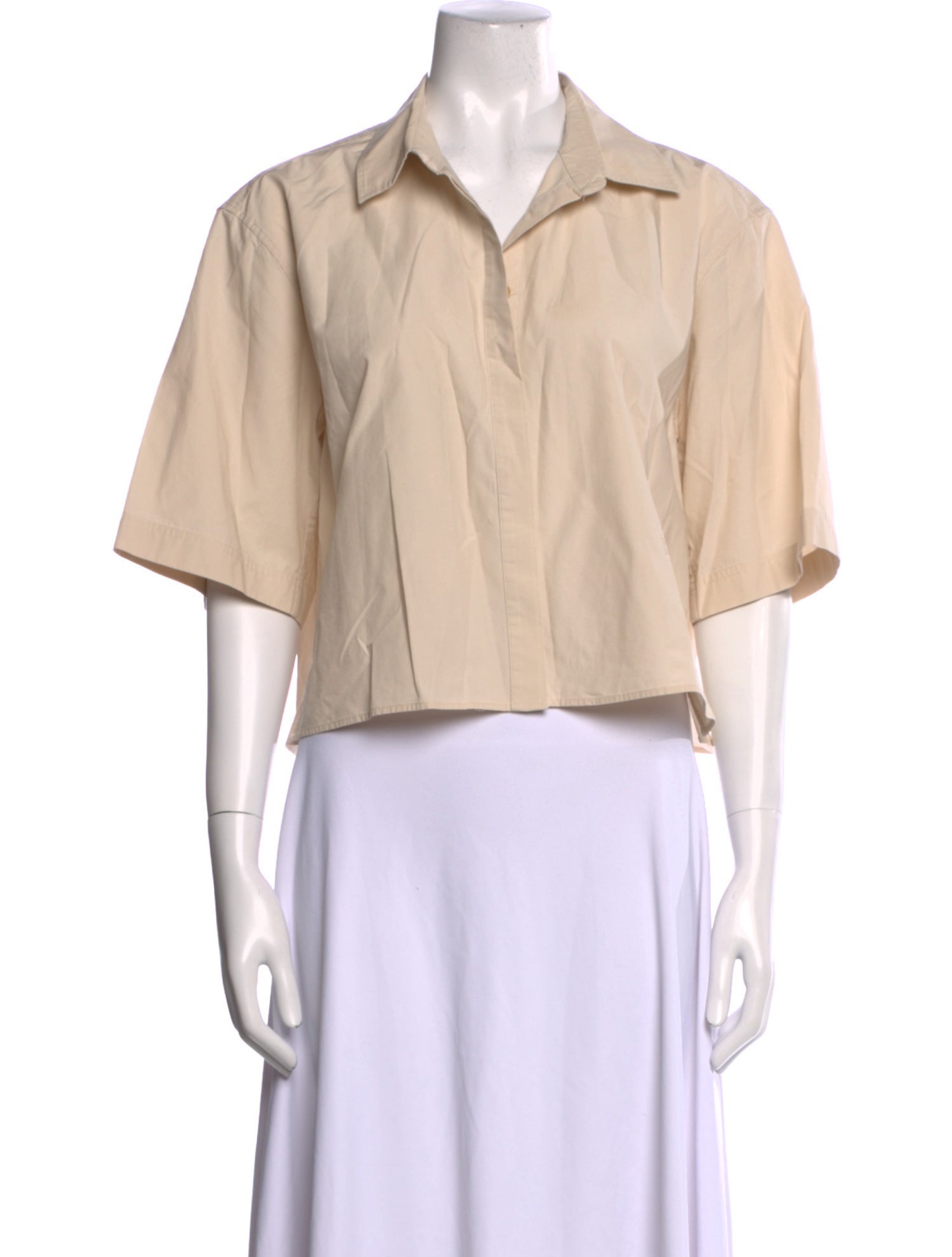 TOTEME Short Sleeve Crop Top