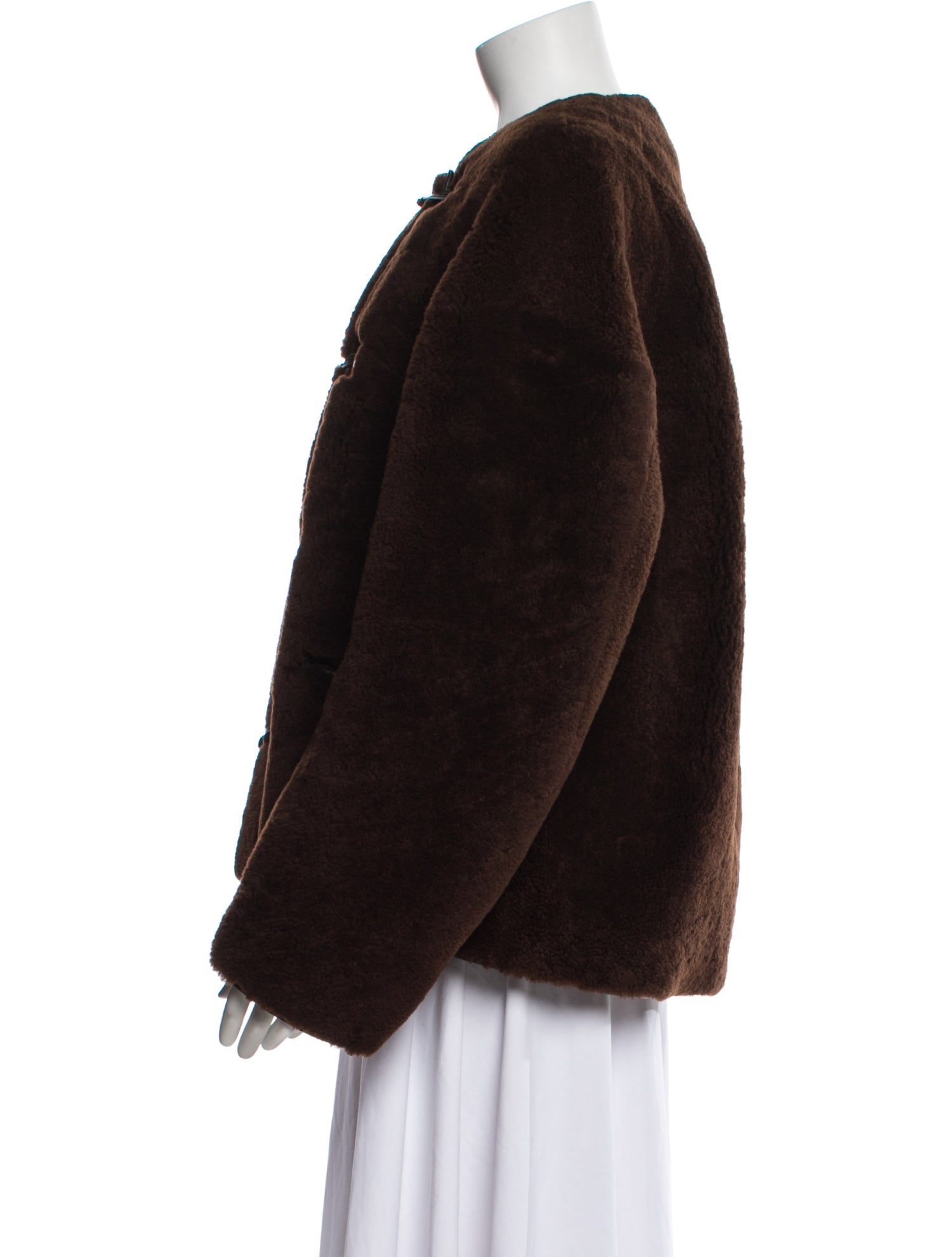 TOTEME Shearling Printed Fur Jacket