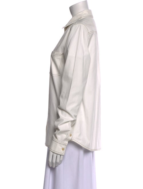 TOTEME Petite Tumbled Long Sleeve Button-Up Top