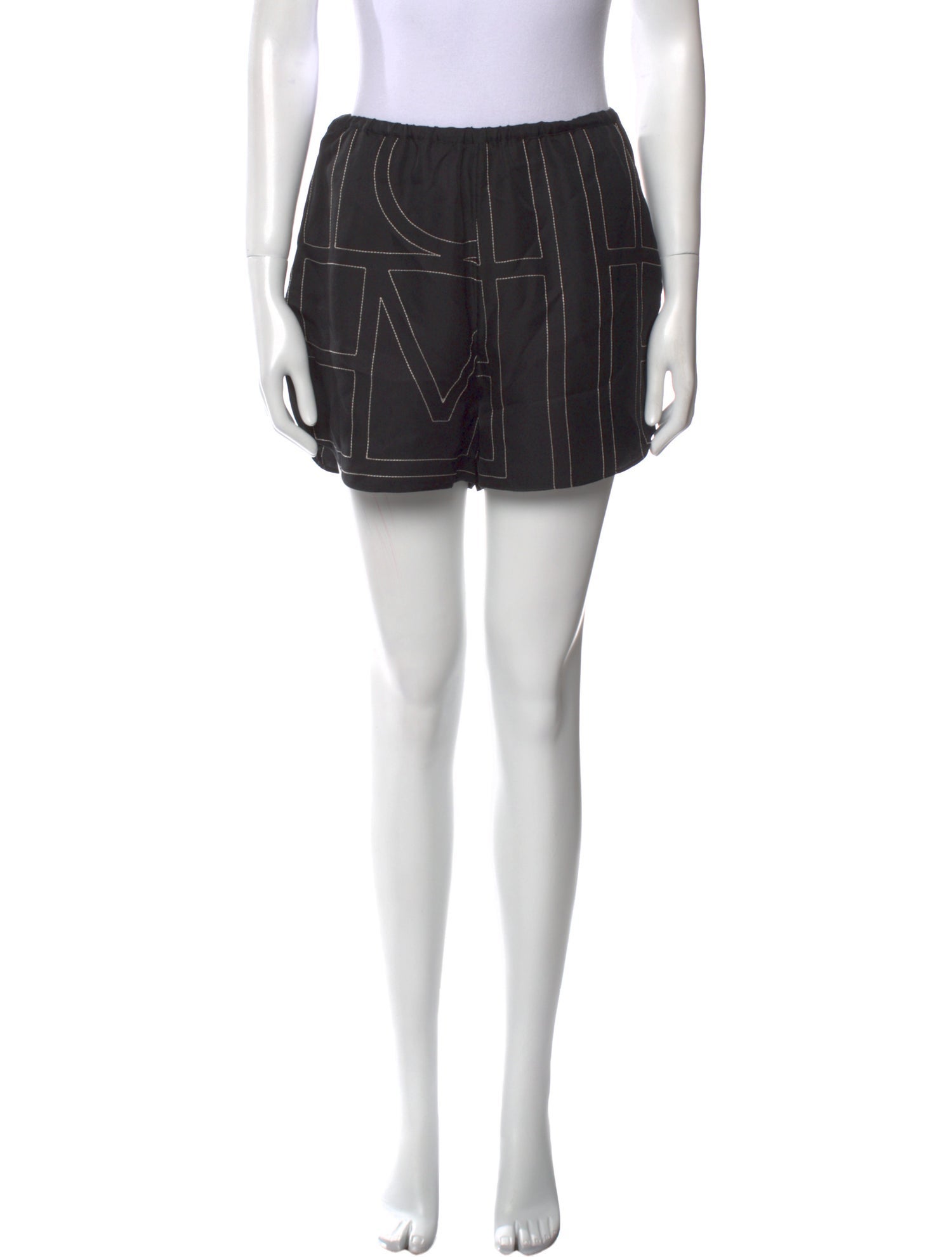 TOTEME Monogram PJ Short Silk Pajamas