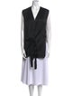 TOTEME Twisted Satin Tie Sleeveless V-Neck Tunic