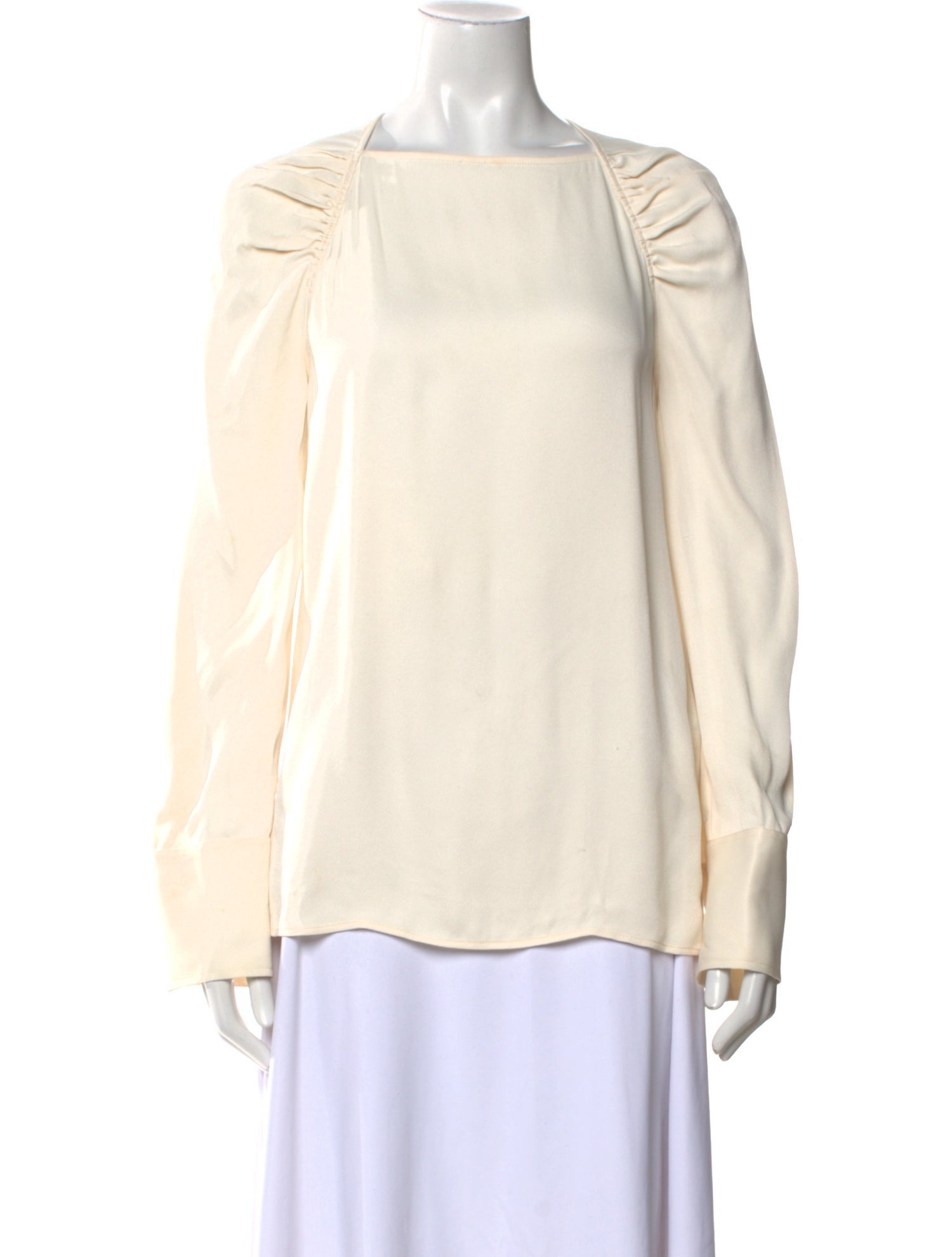 TOTEME Scoop Neck Long Sleeve Blouse