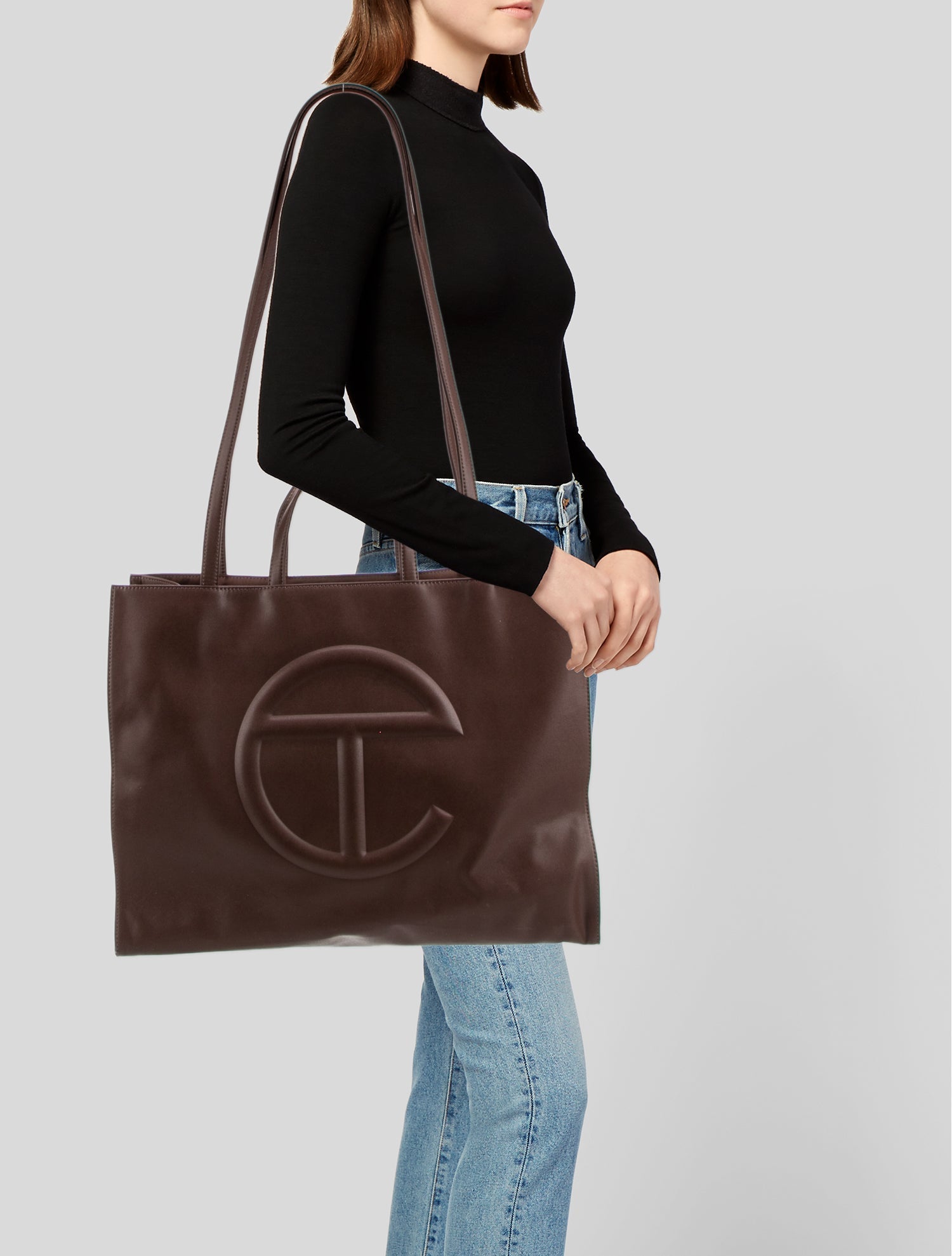 Telfar Vegan Leather Chocolate Large
