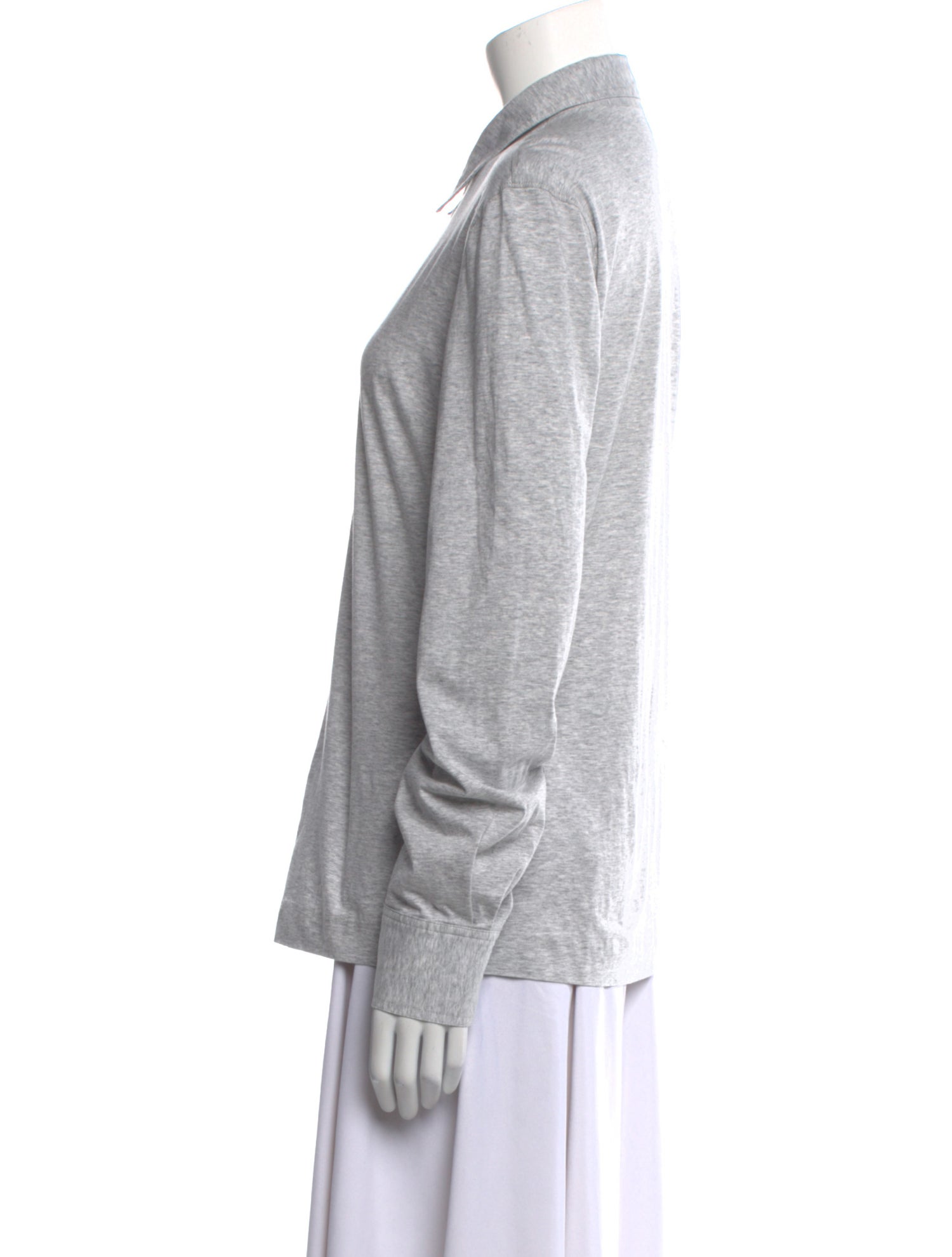 TOTEME Wool Long Sleeve Button-Up Top