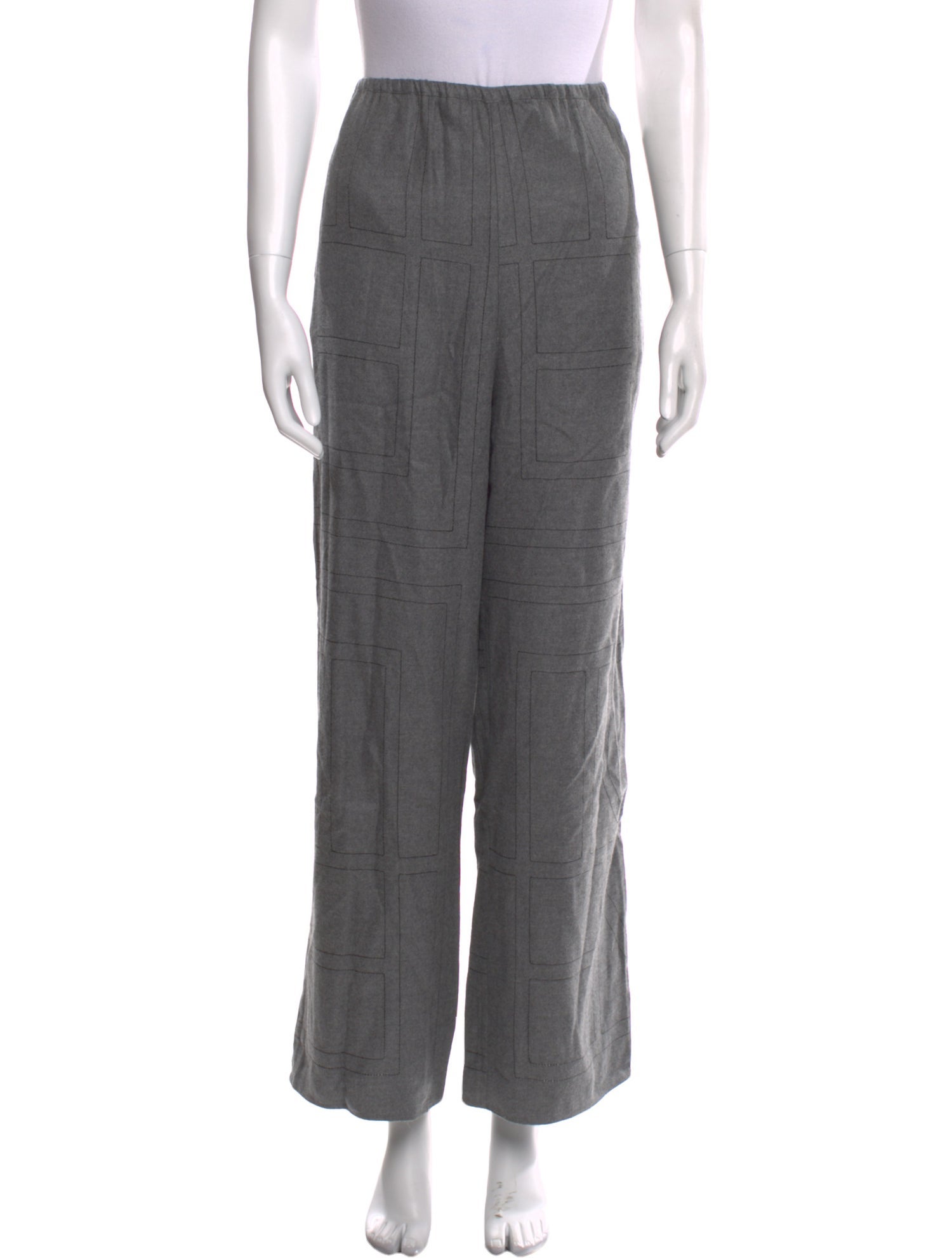 TOTEME Monogram Flannel PJ Pajamas