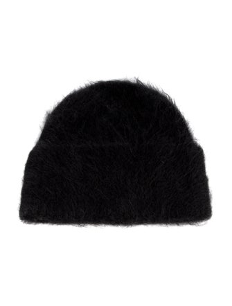 TOTEME Black alpaca TOTEME beanie. Designer size one size