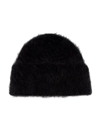 TOTEME Black alpaca TOTEME beanie. Designer size one size