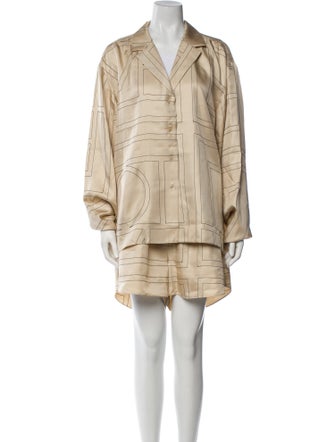 TOTEME Monogram PJ Silk Pajamas