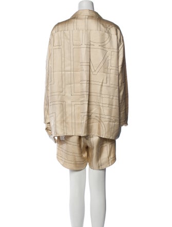 TOTEME Monogram PJ Silk Pajamas