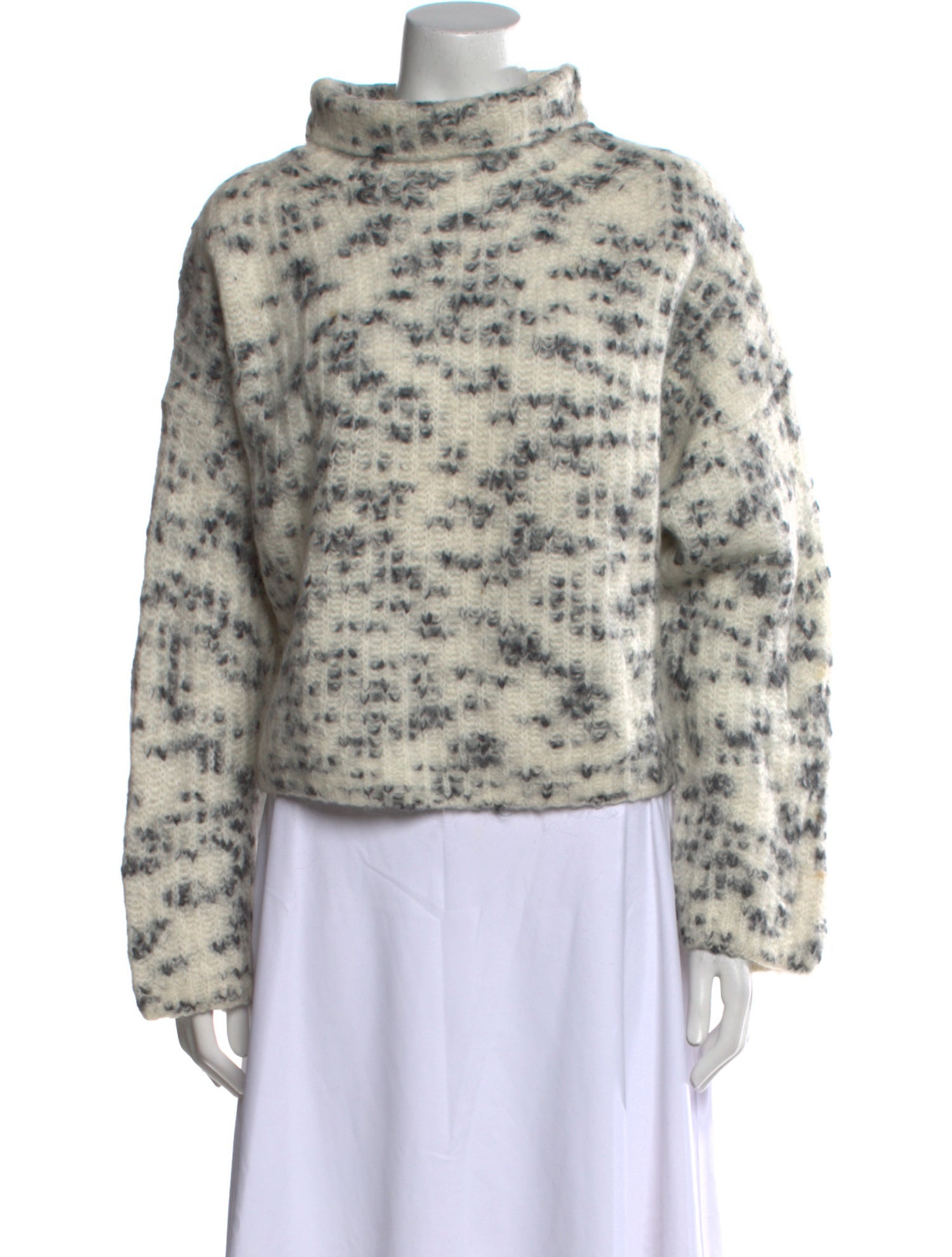 TOTEME Printed Mock Neck Sweater