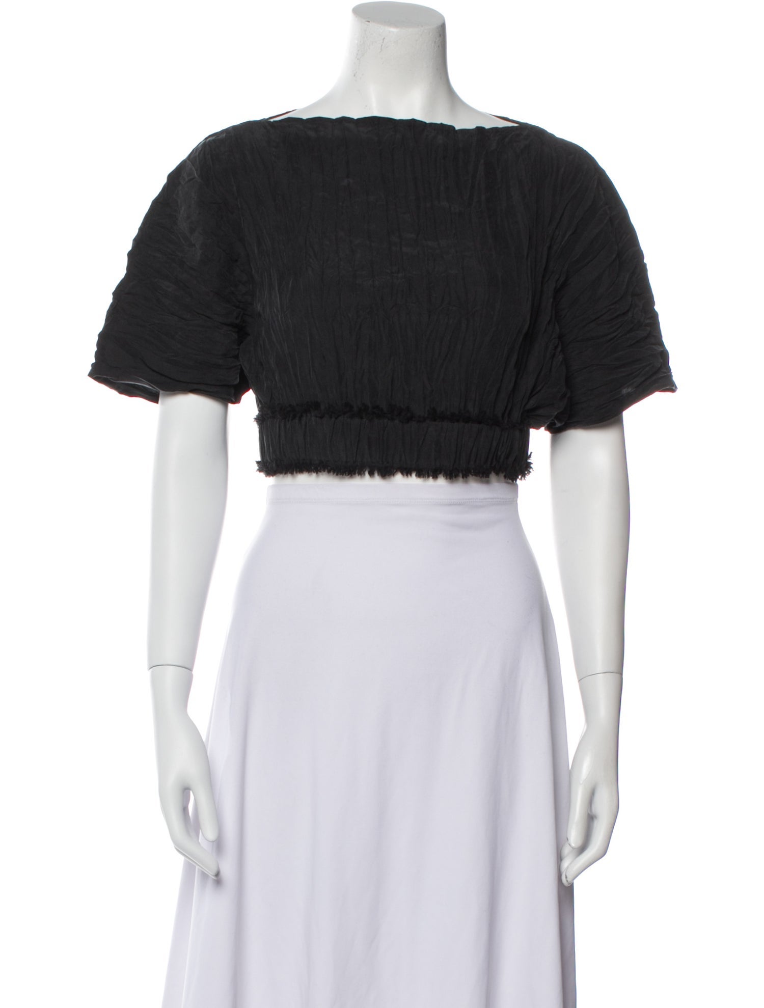 TOTEME Silk Off-The-Shoulder Crop Top w/ Tags