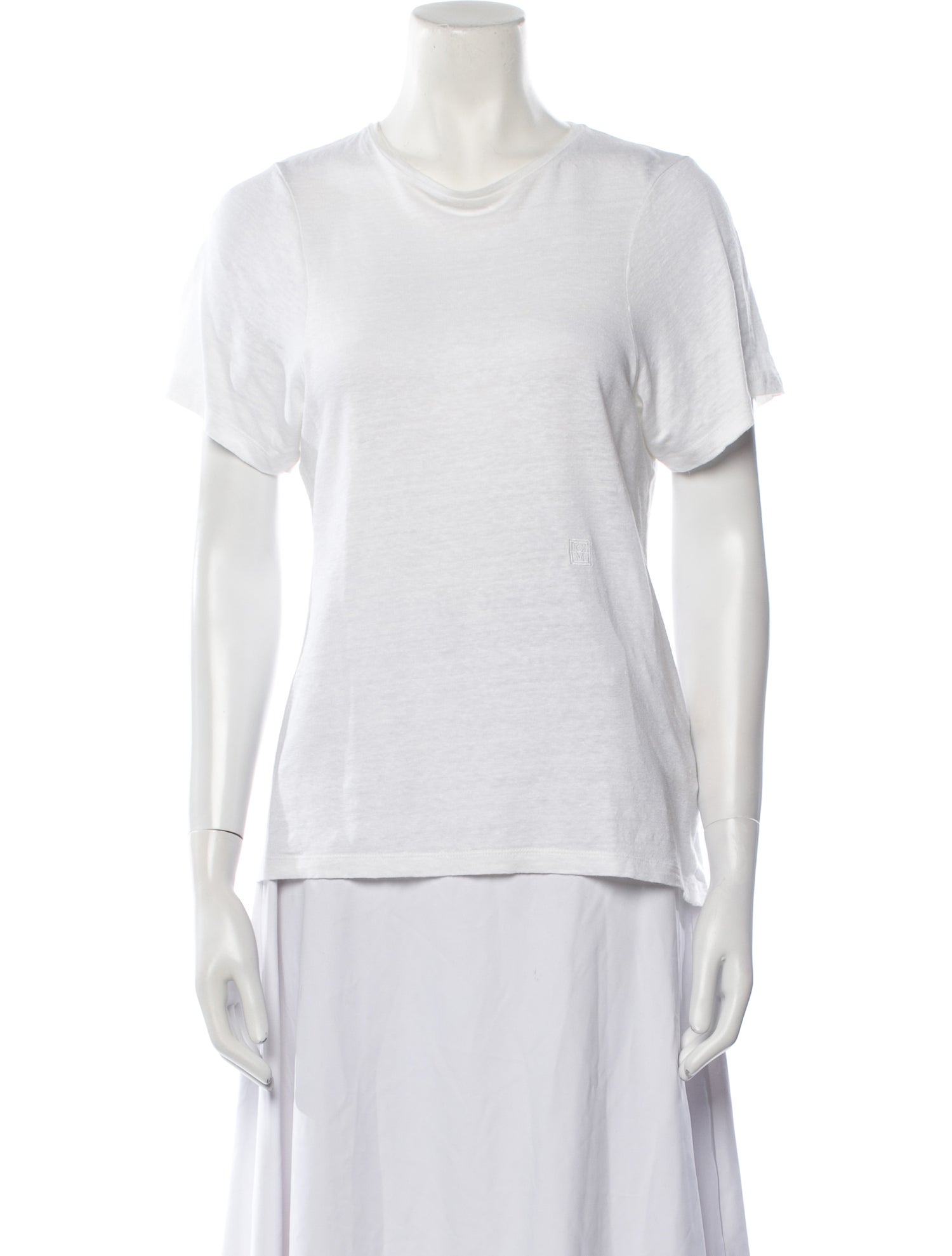 TOTEME Curved Seam Linen T-Shirt