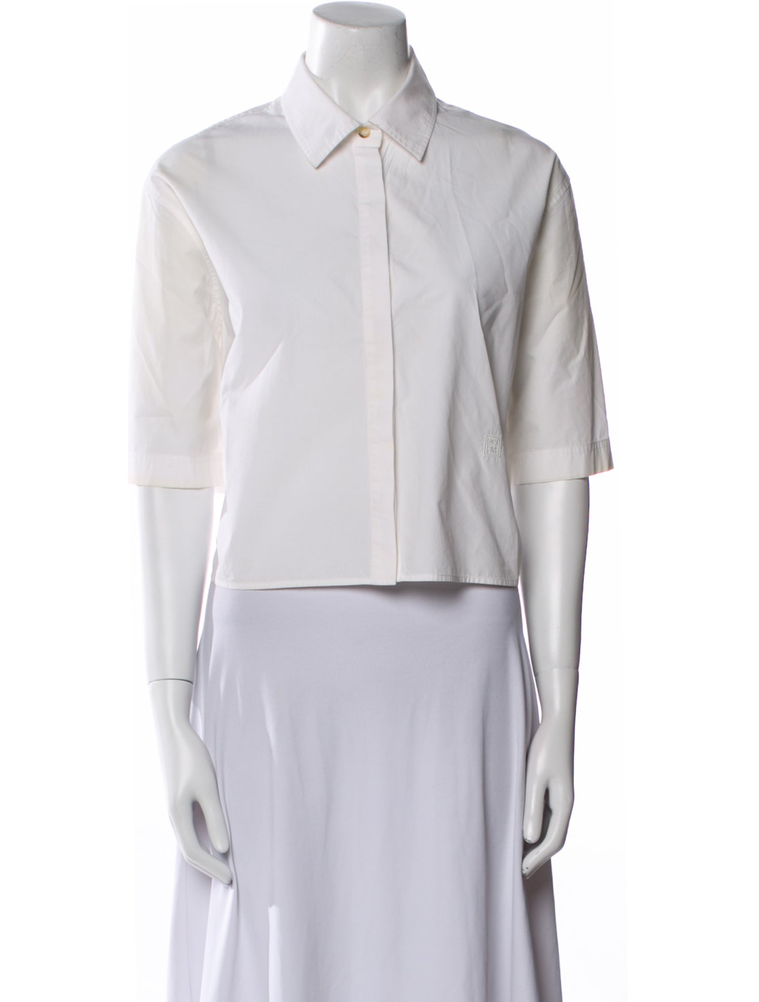 TOTEME Short Sleeve Crop Top