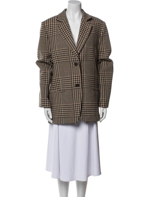 TOTEME Wool Houndstooth Print Peacoat
