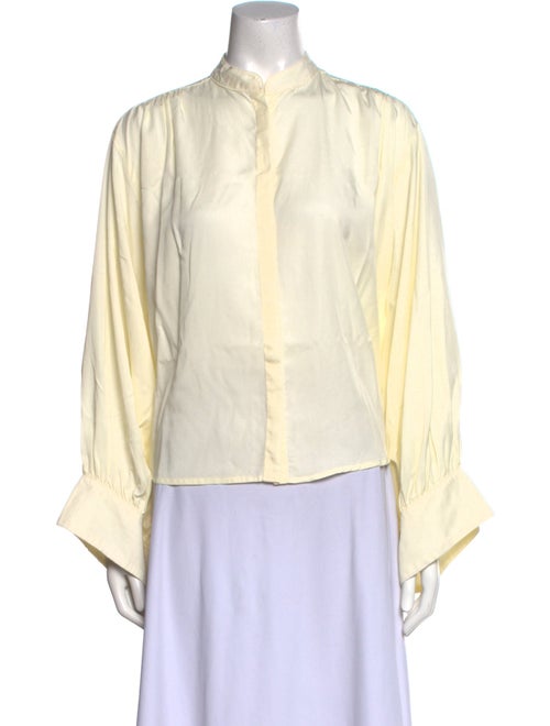 TOTEME Mock Neck Long Sleeve Blouse