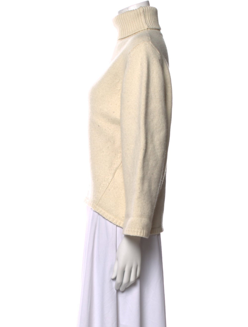 Toteme Wool Turtleneck Neutrals Three-Quarter Sle… - image 2
