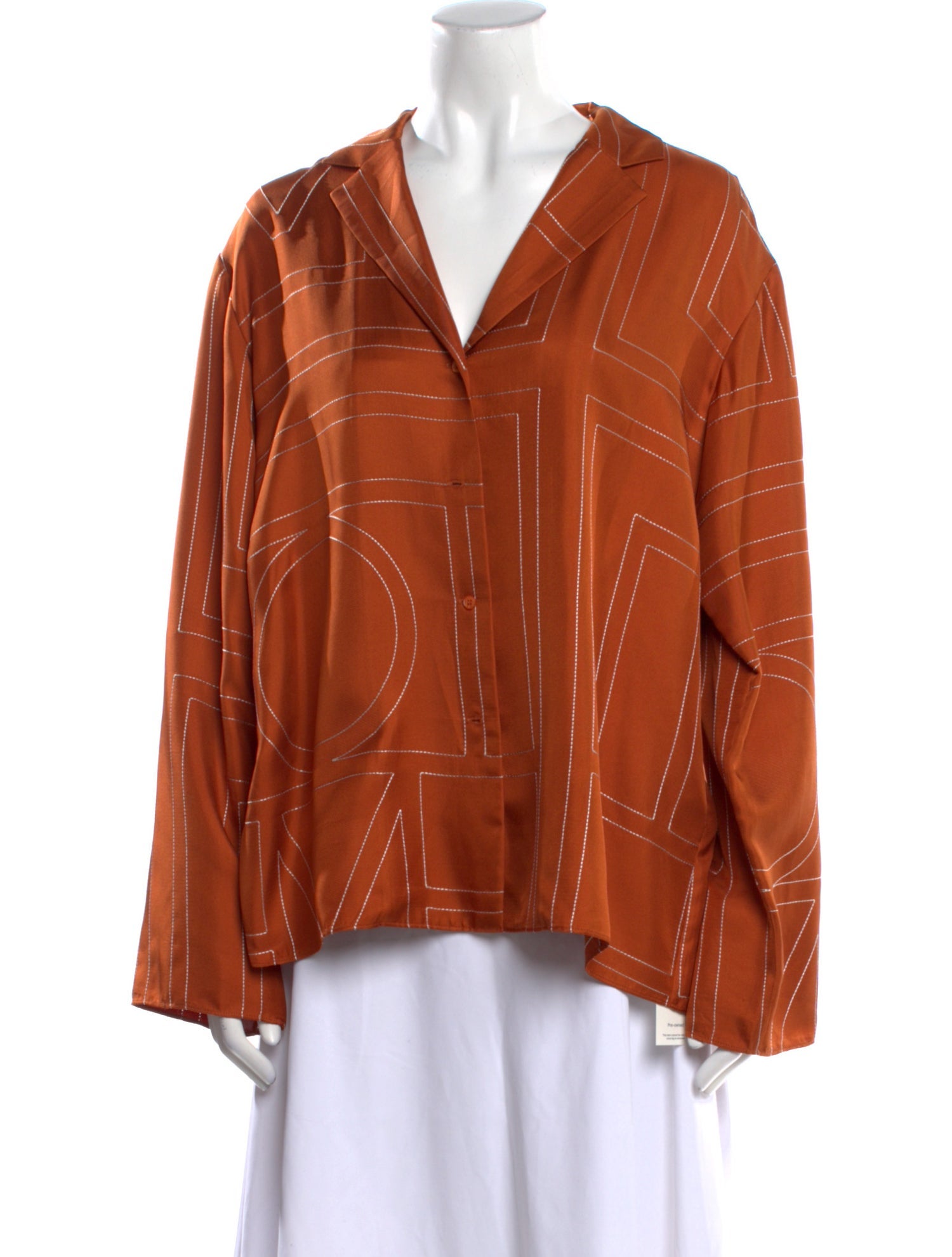 TOTEME Monogram Silk PJ Top Silk Blouse