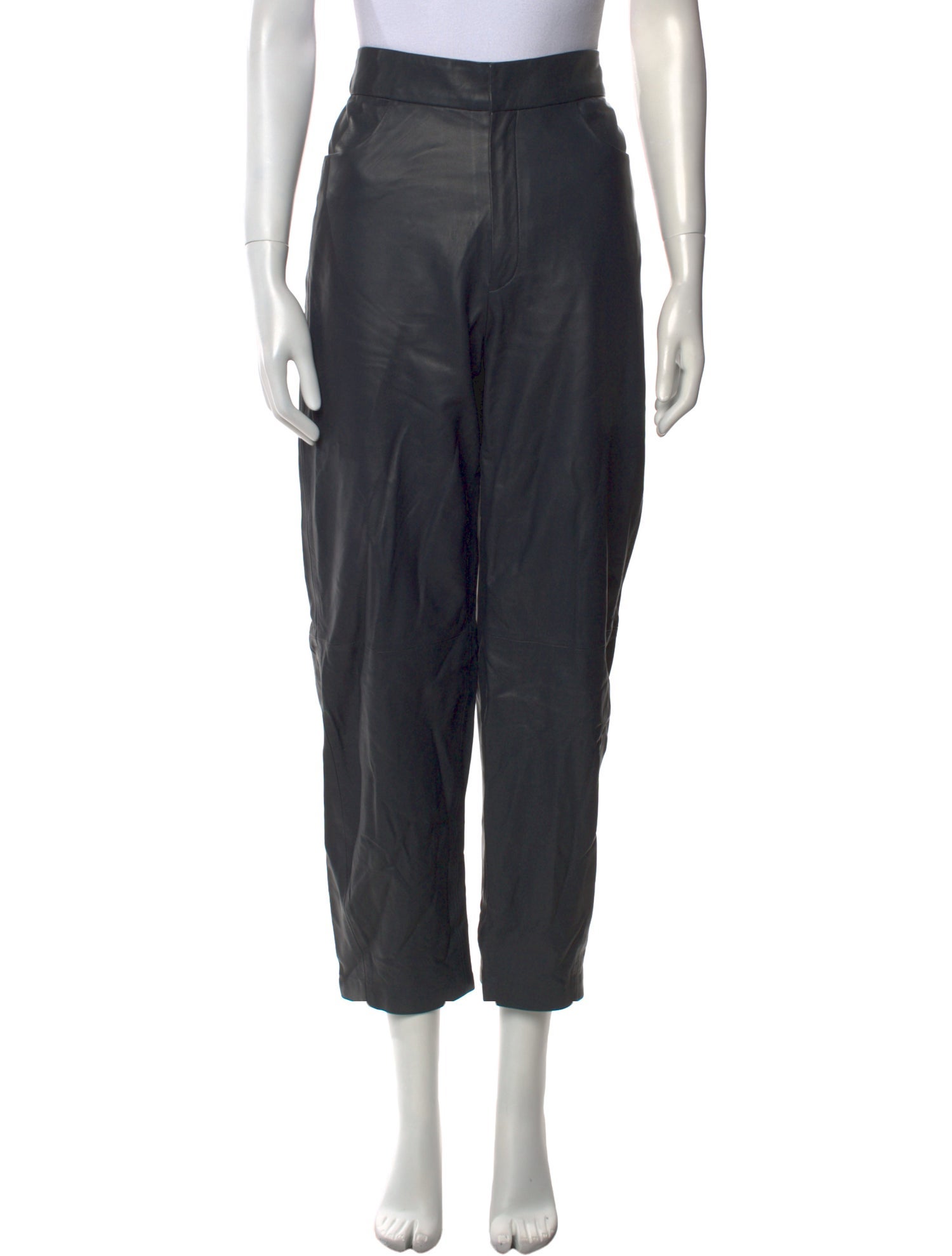 TOTEME Leather Straight Leg Pants