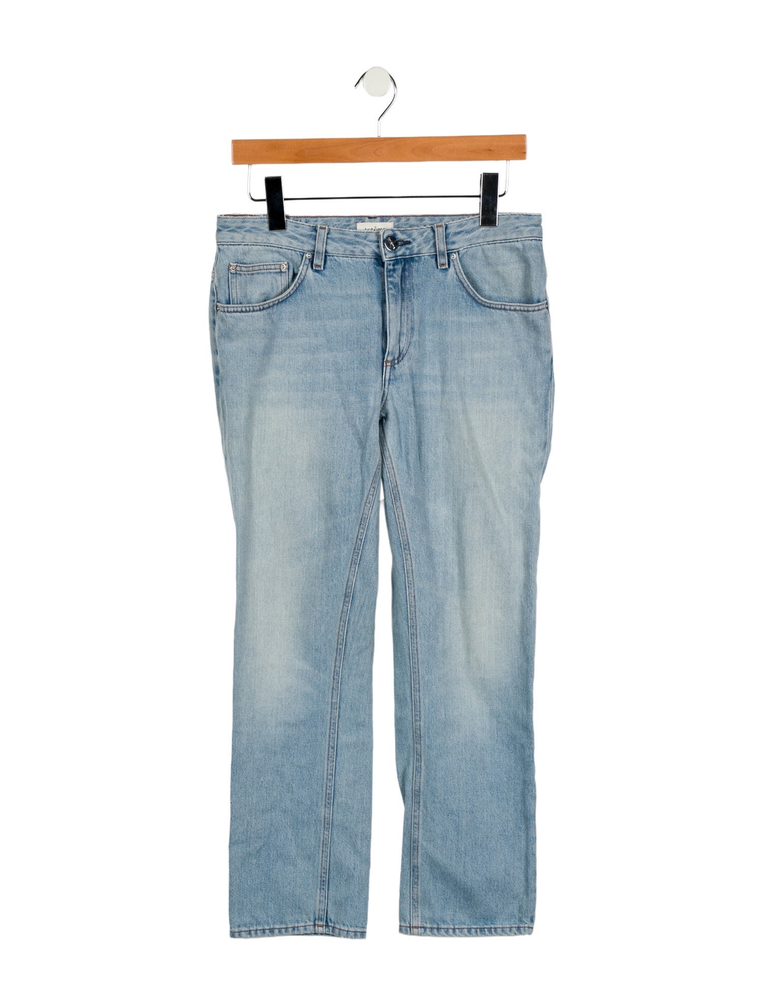TOTEME Mid-Rise Straight Leg Jeans