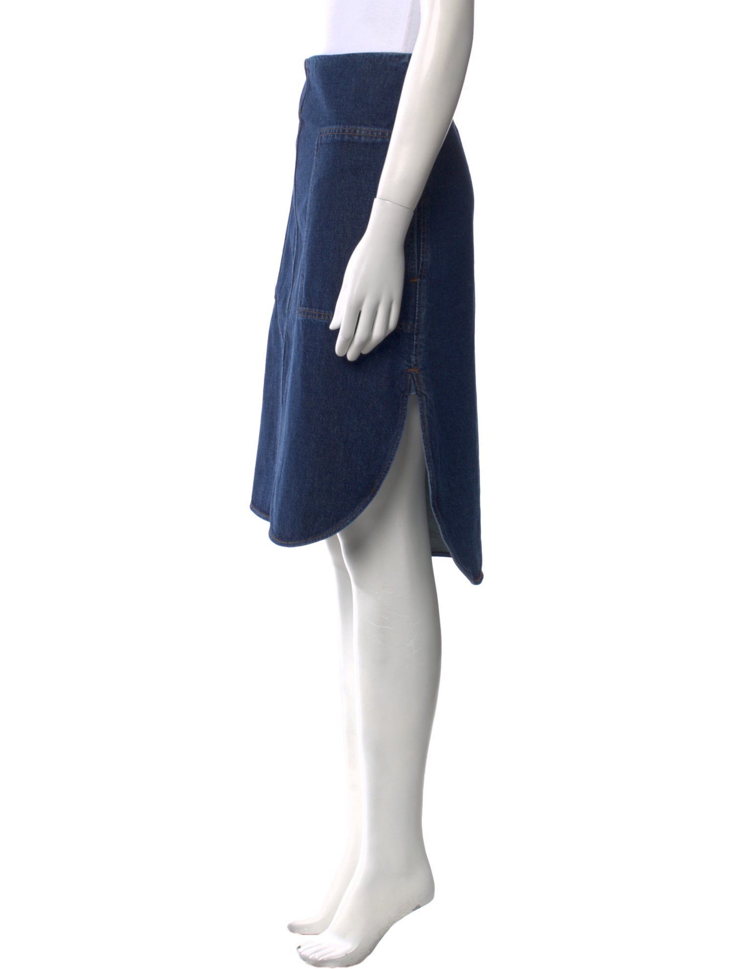 TOTEME Curved Hem Knee-Length Skirt