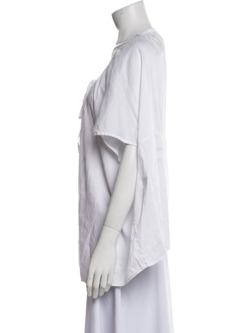 TOTEME Scoop Neck Short Sleeve Blouse