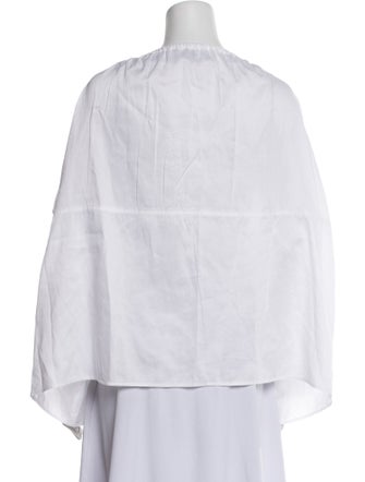 TOTEME Scoop Neck Short Sleeve Blouse