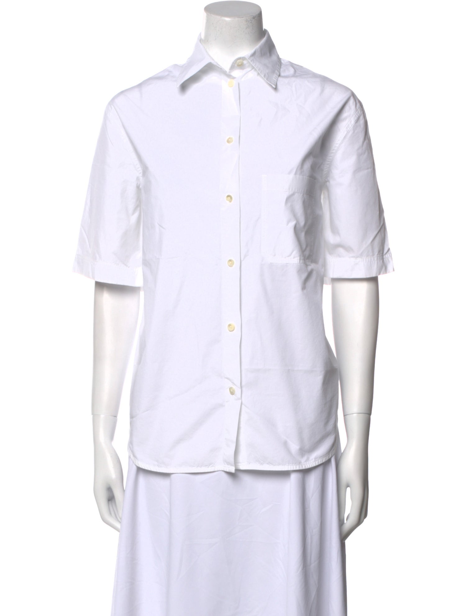 TOTEME Short Sleeve Button-Up Top