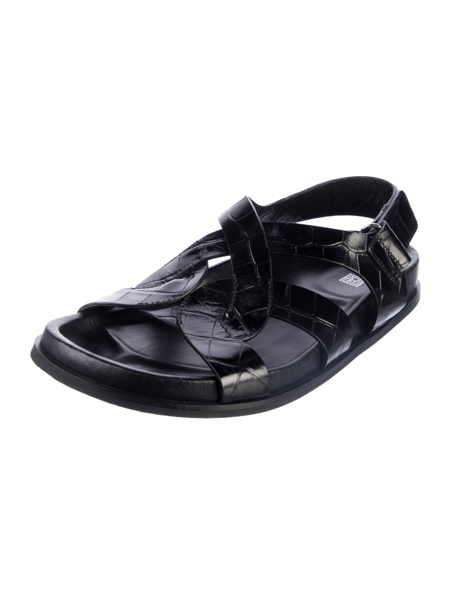 TOTEME Embossed Leather Slingback Sandals