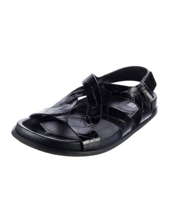 TOTEME Embossed Leather Slingback Sandals