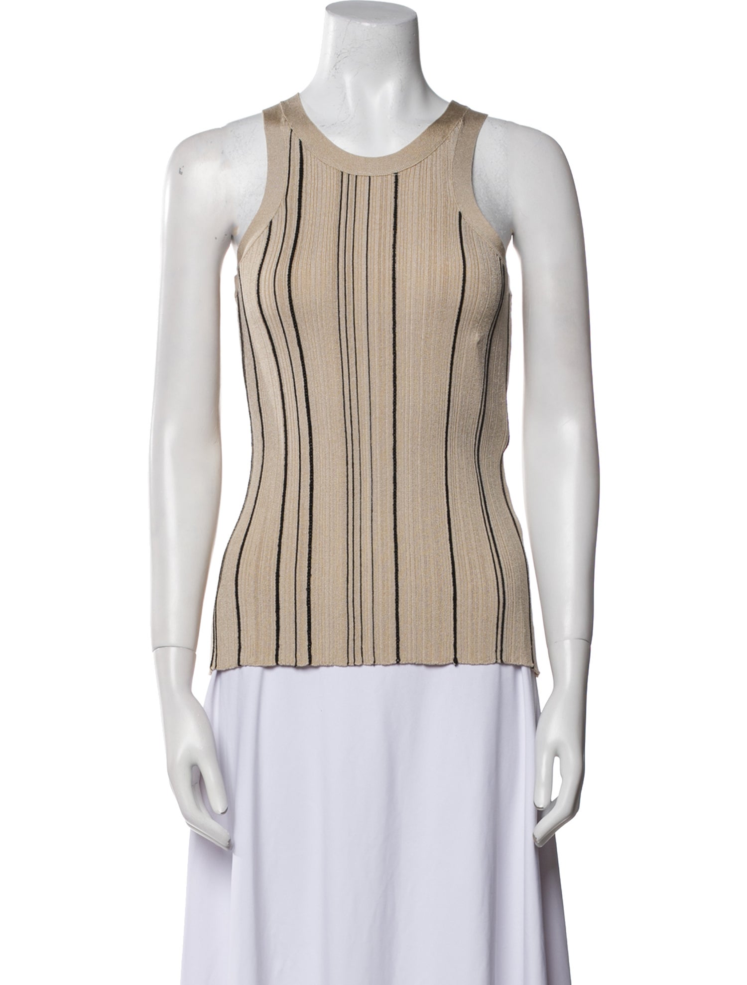 TOTEME Striped Scoop Neck Top