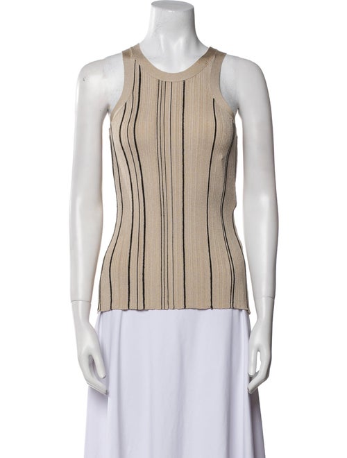 TOTEME Striped Scoop Neck Top