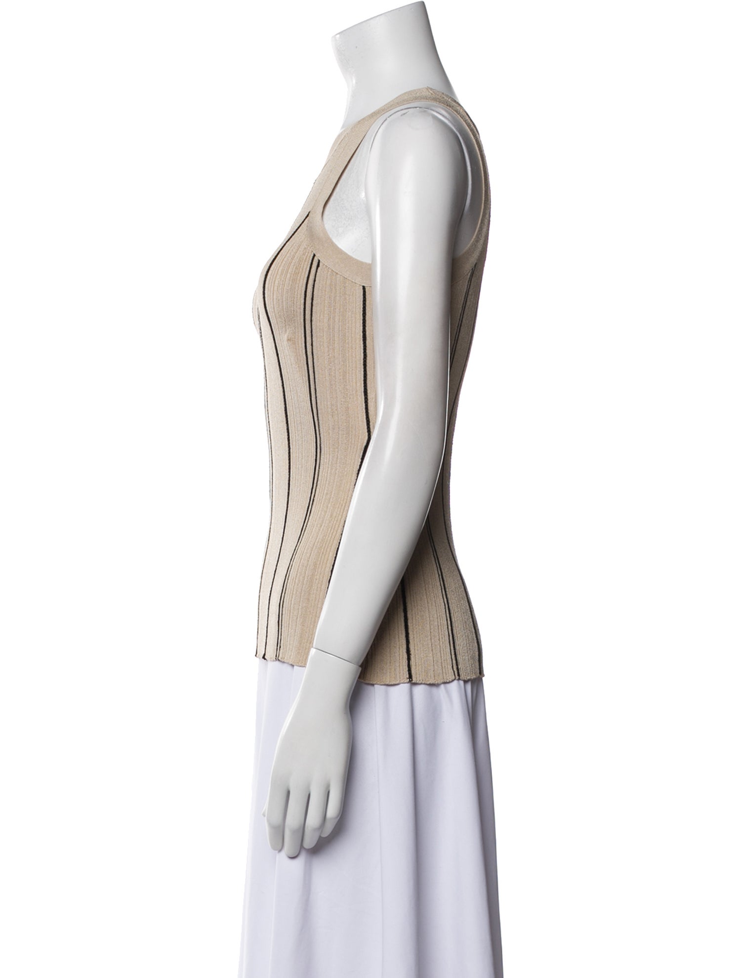 TOTEME Striped Scoop Neck Top