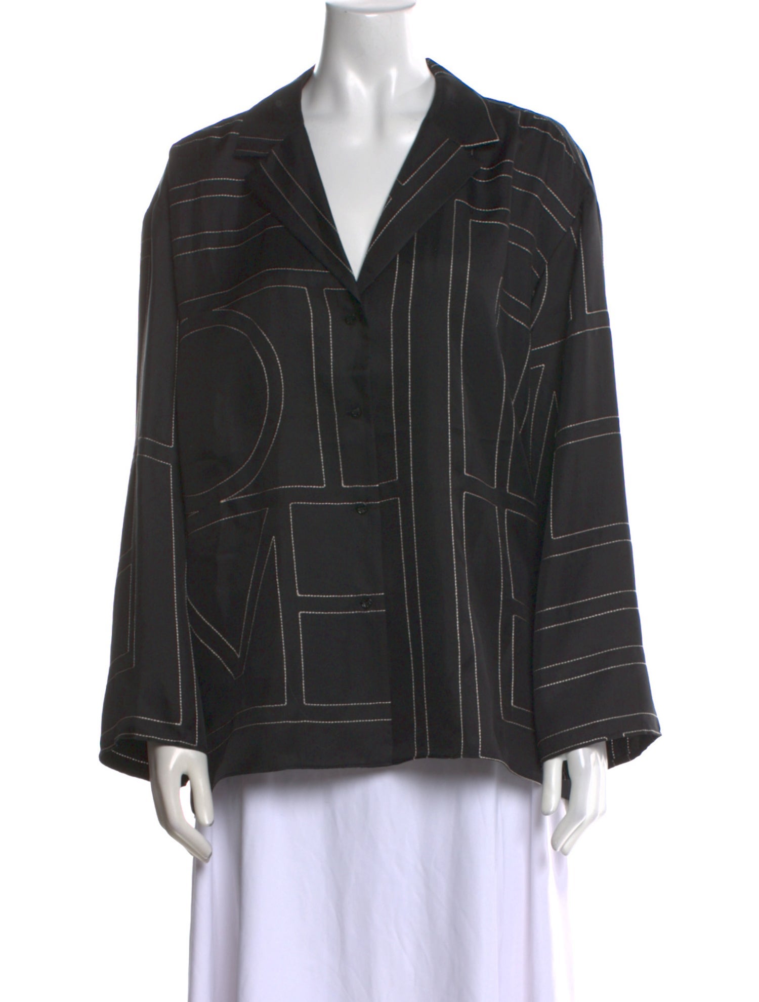 TOTEME Monogram PJ Silk Pajamas