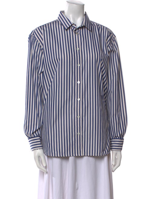 TOTEME Signature Stripe Long Sleeve Striped Button-Up Top