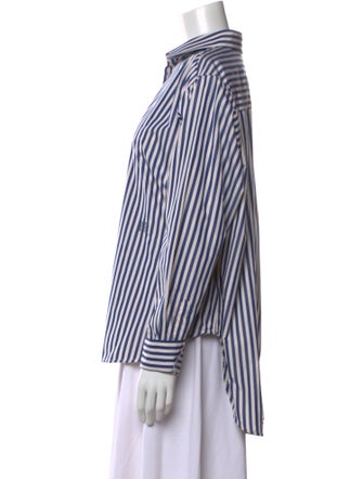 TOTEME Signature Stripe Long Sleeve Striped Button-Up Top